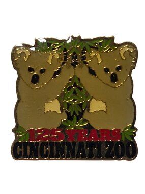 Cincinnati Zoo 125th Anniversary Koala Pin Collectible Gold Tone Enamel